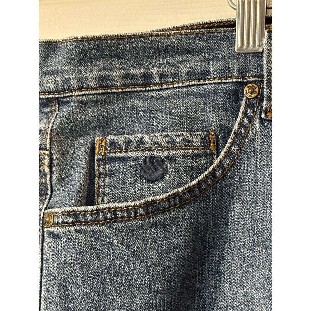 Gloria Vanderbilt 16 W Amanda Jeans Capri Length Stretchy 5 Pocket Blue Denim - Picture 4 of 6